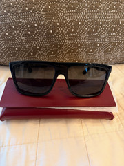 Gucci GG0748S 001 Black Grey Rectangle Sunglasses NEW IN BOX Men’s 59mm