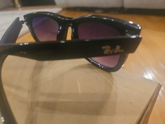 Ray-Ban Sunglasses Black with Clear Lenses and Blue-Violet Filter