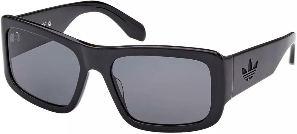 Adidas OR0090 01A Shiny Black Square Plastic Sunglasses Frame 59-18-135