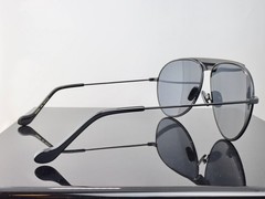 Gucci GG0908S Black Frame / Grey Lens Oversized Aviator Men Sunglasses 100% UV
