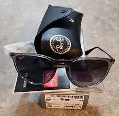 🔥 Genuine Ray-Ban Erika Unisex Sunglasses RB4171 65138G Transparent GRAY 54mm
