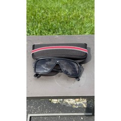 Carrera Black Navigator Sunglasses with Branded Soft Case Flat Top Sporty Style