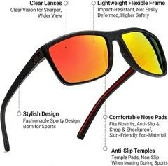 AMENI Golf Glasses – Unisex Polarized Golf Glasses and Sunglasses, UV Protection