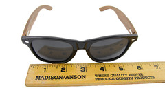 Men’s Woodies Walnut Wood Sunglasses Black Plastic Polarized Lenses Case & Bag