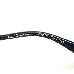 Robert Graham Sunglasses LLOYD NAV Navy Square Frames with Mirrored Blue Lenses