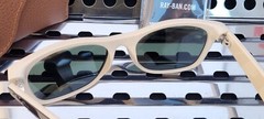New Ray Ban RB2132 C875New Wayfarer Sunglasses Black on Beige w/55mm G15 Green