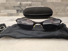 Vintage Oakley C-Wire Unisex Sunglasses RARE Matte Black W/ Cloth & Case