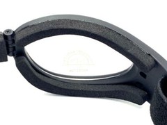 MOTORCYCLE Riding Padded Folding Pocket GOGGLES Protective Eyewear Clear Lens
