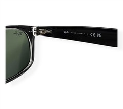 Ray-Ban New Wayfarer RB 2132 6052 Sunglasses Matte Black on Clear 55mm w/case