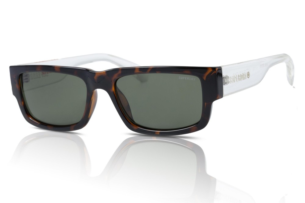 Superdry Sunglasses SDS-5005 102 Tort Crystal/Solid Green Official Stockist