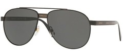 RARE New VERSACE Black Gold Logo Metal Designer Aviator Sunglasses VE2209 100987