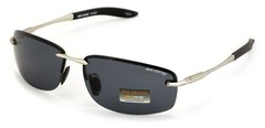 Men Rimless Polarized Rectangular Sunglasses – Extended Temple UV400 Protection