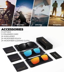KALIYADI Polarized Sunglasses for Men Lightweight Sun Glasses with UV Protection