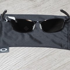 Oakley Whisker Sunglasses Satin Black Prizm Black Polarized OO4141-0360 w/ Pouch