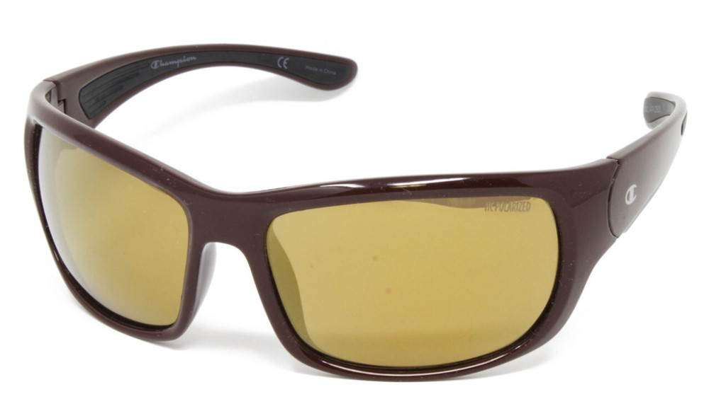 Champion Men’s Sunglasses CU5096-03 Maroon 63mm Gold Mirror Polarized Lens