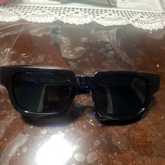 I-SEA STONE Men’s Rectangular Sunglasses Blue Plastic Frame Black Plastic Lenses