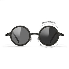 Steampunk Polarized Sunglasses Retro Round Frame Adjustable Photochromic Glasses