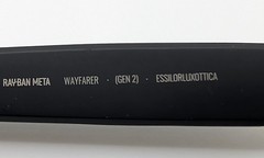 Meta Ray Ban-Wayfarer Sunglasses-Matte Black/ Clear (Good) (2 Gen). ~1JX~