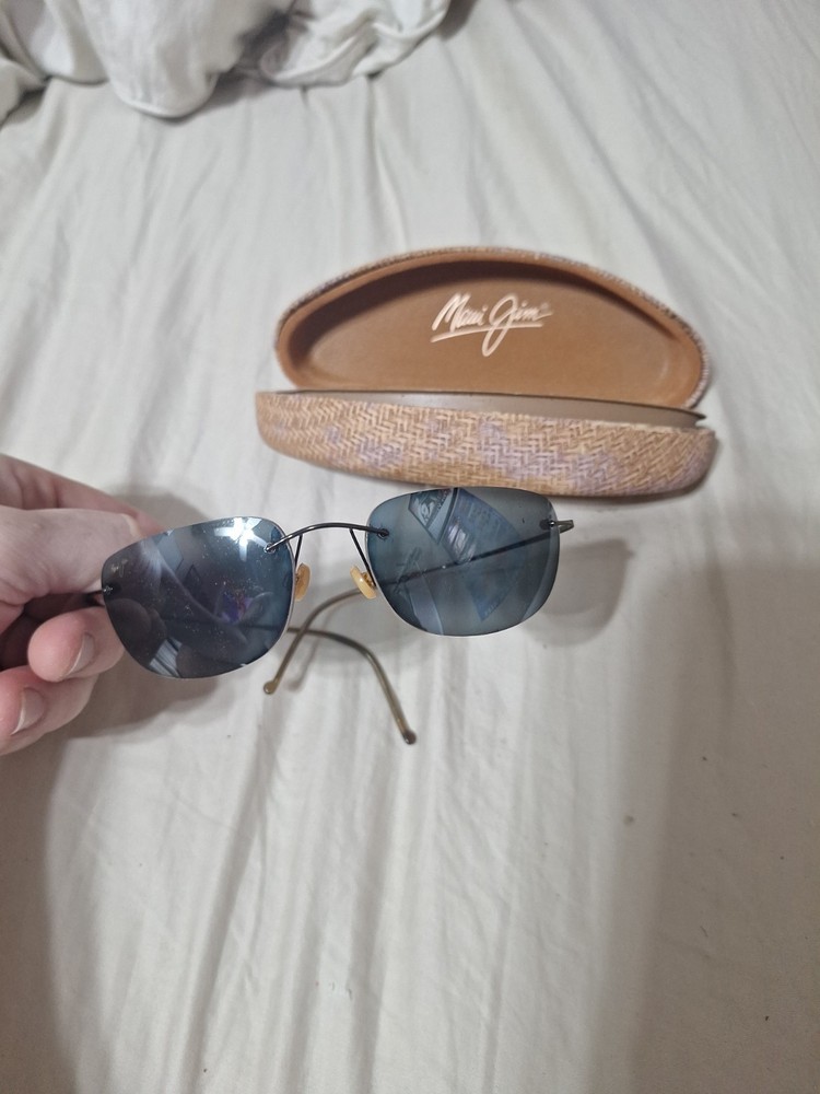 Maui Jim Kapalua MJ-502-02 Titanium Flex Sport Gunmetal Gray Made in Japan