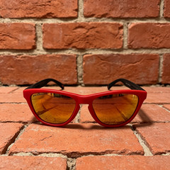 Oakley Frogskins OO9245 Sunglasses Red/Black Frame Ruby Lenses