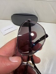 Armani Exchange AX 2006 Aviator Sunglasses Silver Frame SEE DETAILS!