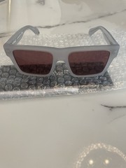 OFF WHITE OERI109 UNISEX SUNGLASSES Grey/Burgundy comes with branded box&pouch