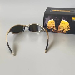 Vintage Oakley Juliet 1.0 X-Metal Polarized Sunglasses Blue Lens Silver Frames