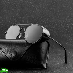 Vintage Retro Steampunk Sunglasses Side Shields Round Metal Glasses Mens Womens