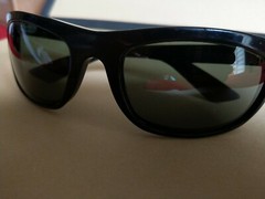 RAY-BAN L2870 Made in USA G15 GLOSSY BLACK EBONY BALORAMA Wrap Vintage See Photo