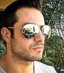 80s Mens Large ROCK STAR Aviator SILVER Frame Chrome Mirror Big Sunglasses 215 L