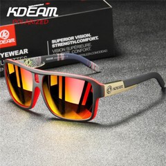 KDEAM 2-Pack Polarized Square Sports Sunglasses Men Women Driving Outdoor Use