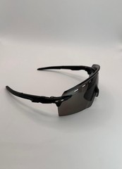 O Encoder Strike Prizm Black Lens W/Silver Logo Polished Black Frame Sunglasses