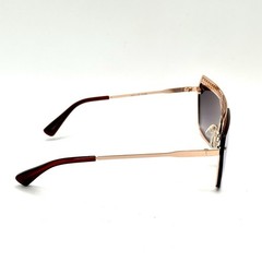QUAY Australia Shield Sunglasses Hall Of Fame Gold Brown Frame & Mirrored Lens