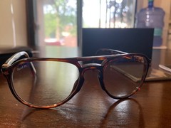PERSOL PO3235S 24 BL Havana Pilot Unisex 55 mm Sunglasses Clear Blue Light Lens