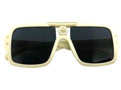 Classic Retro Hardcore Hip Hop Rapper Pimp SUN GLASSES Thick Square Cream Frame