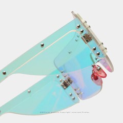 Party Rimless Irregular Design Sunglasses For Both Men Women Street Exquisite