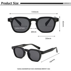 CATERSIDE Fashion Men Sunglasses Small Frame Square Personalized Design Sun