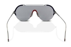 Thom Browne Sunglasses TBS811 03 Silver Titanium/Navy/Red/Grey
