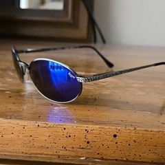 Vintage Retro Mens Revo 1111/011 H20 Sunglasses Gunmetal Python Pattern Frame