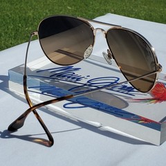 Maui Jim “MAVERICKS” 264-16 Gloss Gold Frames/ Bronze Lenses/ TITANIUM AVIATORS!