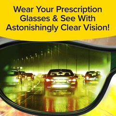 BattleVision Night Vision Wrap Around Glasses, As Seen on TV, Green Anti-Glare