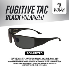 OutLaw Eyewear Fugitive TAC Polarized Tactical Sunglasses ANSI Z87.1 Made In USA