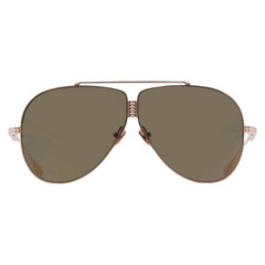 Valentino XVI G-15 Gold Flash Mirror Pilot Unisex Sunglasses VLS-100 B 64