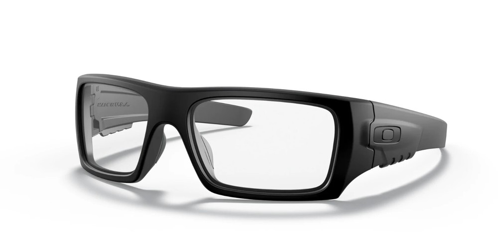 Oakley SI Industrial Det Cord Sunglasses OO9253-07 Matte Black W/ Clear Lens