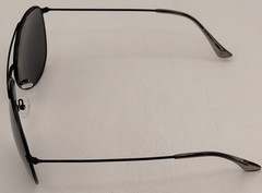 Timberland Sunglass Mens Shiny Black Metal Aviator Solid Smoke Lens TB7181 1A