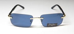 NEW SEAN JOHN SJS3019 SUNGLASSES GOLD METAL & PLASTIC RIMLESS MENS RECTANGULAR