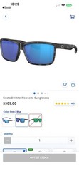 Costa Del Mar Rinconcito Men’s Camo Gray Plastic Sunglasses Blue Mirrored