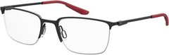 Under Armour Ua 5005/G 0003 Matte Black Red Rectangle Men’s Eyeglasses