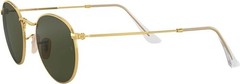 Ray-Ban RB3447 ROUND METAL 50mm Sunglasses – POLISHED GOLD GREEN LENS