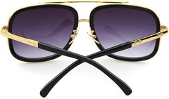Women Men Sunglasses Oversize Square designer shades Metal Gold Frame Gradient